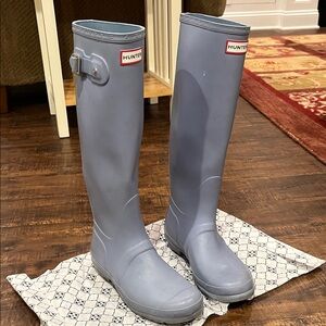 Hunter Sky Blue Tall Boots
